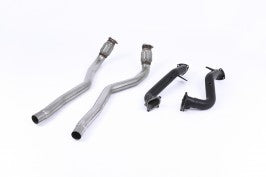 Milltek 3.00 inch Large Bore Race Downpipes and Cat Bypass Pipes Audi RS7 Sportback 4.0 V8 TFSI Bi-Turbo 13-15